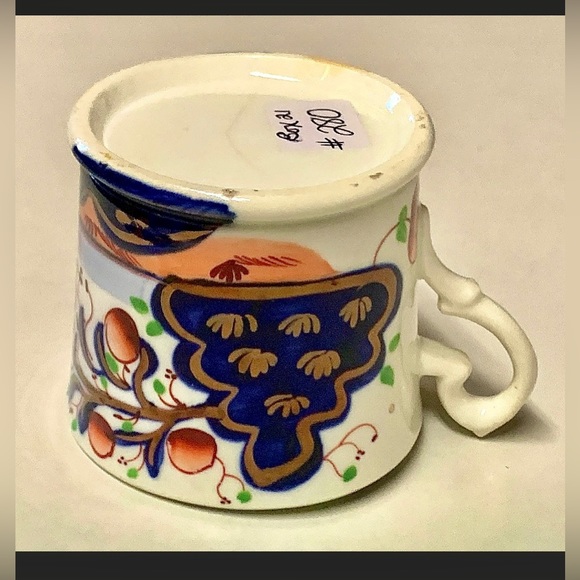 Cherry Tree Pattern Orange Copper Rust Lustre Gaudy Welsh Child’s Mug - Picture 10 of 10